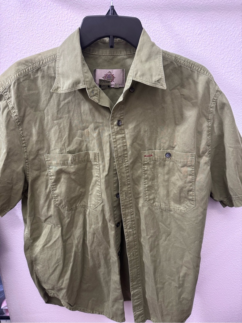 (45) The Territory Ahead Olive Short-Sleeve Button-Down Work Shirt